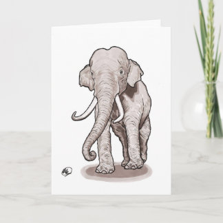 Tarjeta de felicitación del elefante de la