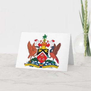 Tarjeta de felicitación del escudo de armas de