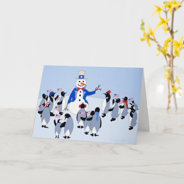Tarjeta de felicitación del espíritu americano (flor amarilla)