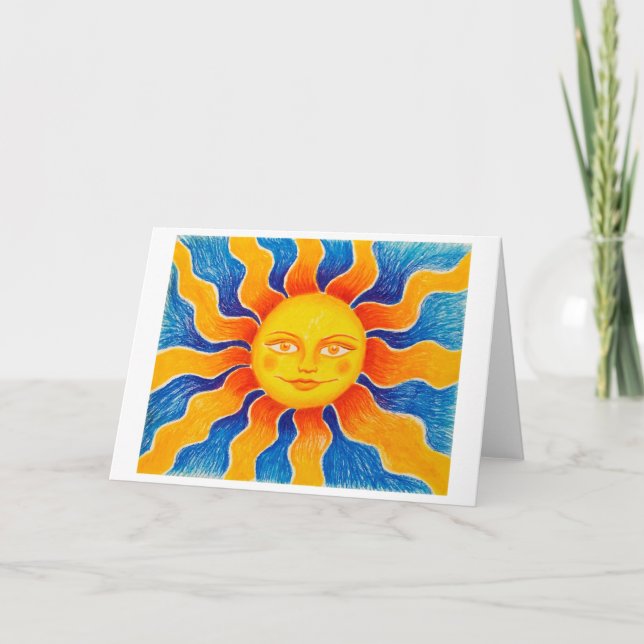 Tarjeta de felicitación del espíritu de verano (Anverso)