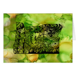 Tarjeta de felicitación del estado de Oregón