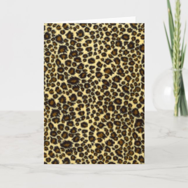 Tarjeta de felicitación del estampado leopardo (Anverso)