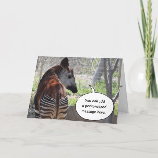 Tarjeta de felicitación del extremo del Okapi