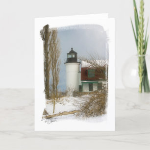 Tarjeta de felicitación del faro de Betsie del