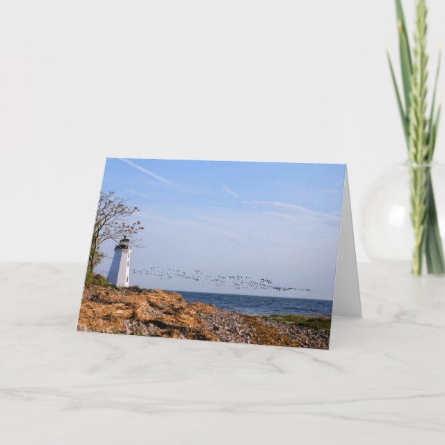 Tarjeta de felicitación del faro de Fayerweather (Anverso)