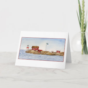 Tarjeta de felicitación del faro Gaveskar