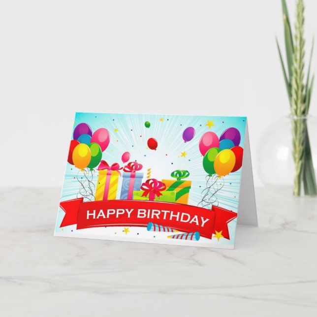 tarjeta de felicitación del feliz cumpleaños (Anverso)