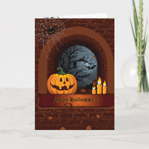 Tarjeta de felicitación del feliz Halloween