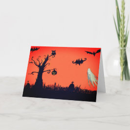 Tarjeta de felicitación del feliz Halloween