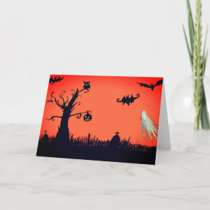 Tarjeta de felicitación del feliz Halloween