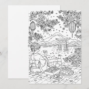Tarjeta de Felicitación del Festival Japonés de Sa
