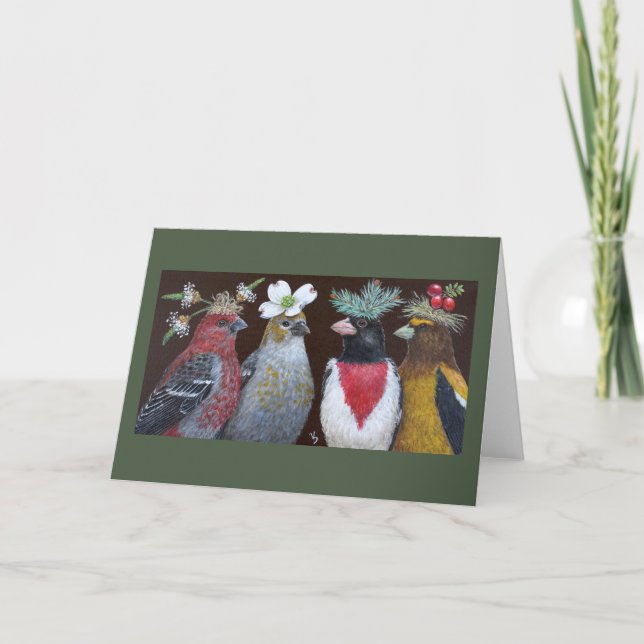 Tarjeta de felicitación del Fiesta Grosbeak (Anverso)