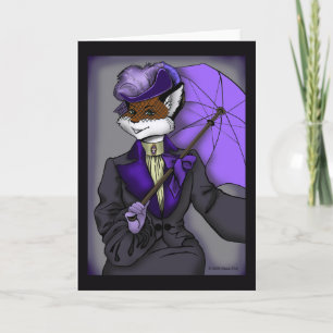 Tarjeta de felicitación del Fox del Victorian