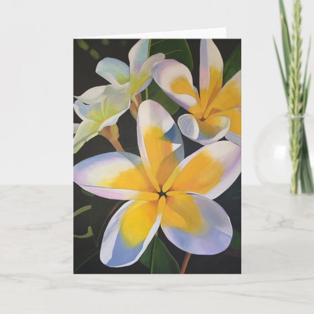 Tarjeta de felicitación del Frangipani del verano (Anverso)