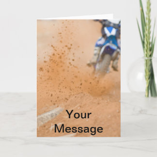 Tarjeta de felicitación del gallinero del motocrós