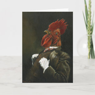 Tarjeta de Felicitación del Gallo Victoriano