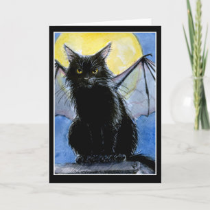 Tarjeta de felicitación del gargoyle de Halloween