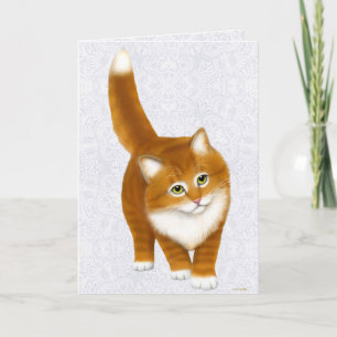Tarjeta de felicitación del gatito del Tabby del