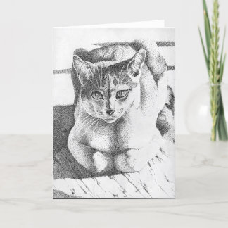 Tarjeta de felicitación del gato
