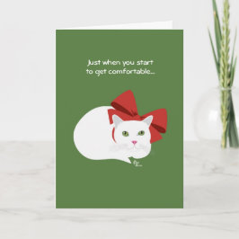 Tarjeta de felicitación del gato del día de fiesta