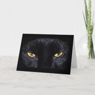 Tarjeta de felicitación del gato negro