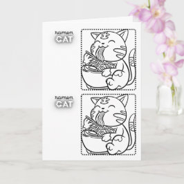 Tarjeta de Felicitación del Gato Ramen * Página pa