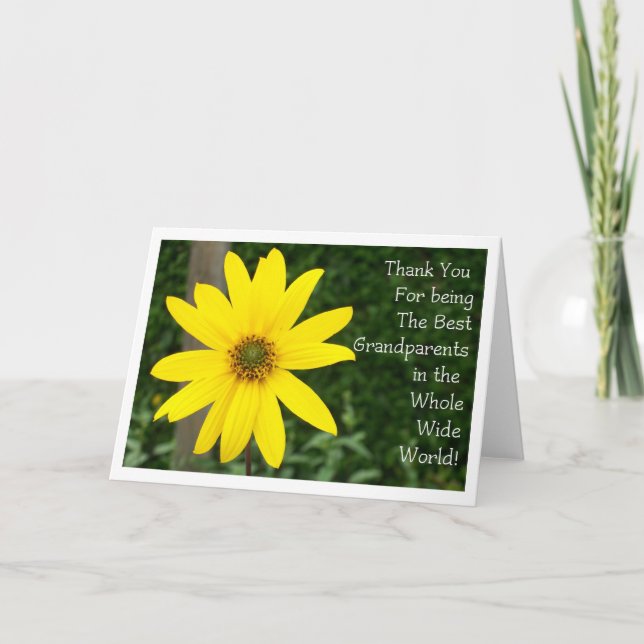 Tarjeta de felicitación del girasol del día de los (Anverso)