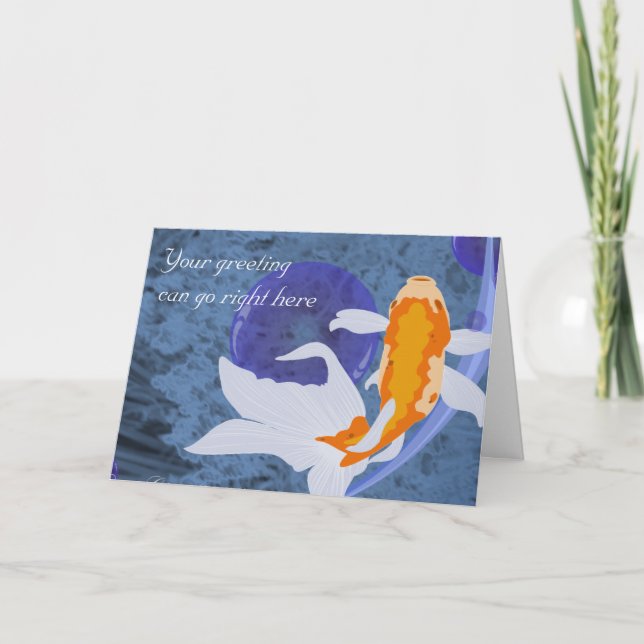 Tarjeta de felicitación del Goldfish del vector (Anverso)