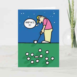 Tarjeta de felicitación del golf