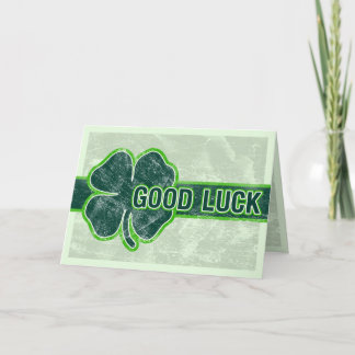 Tarjeta de felicitación del Grunge del trébol de