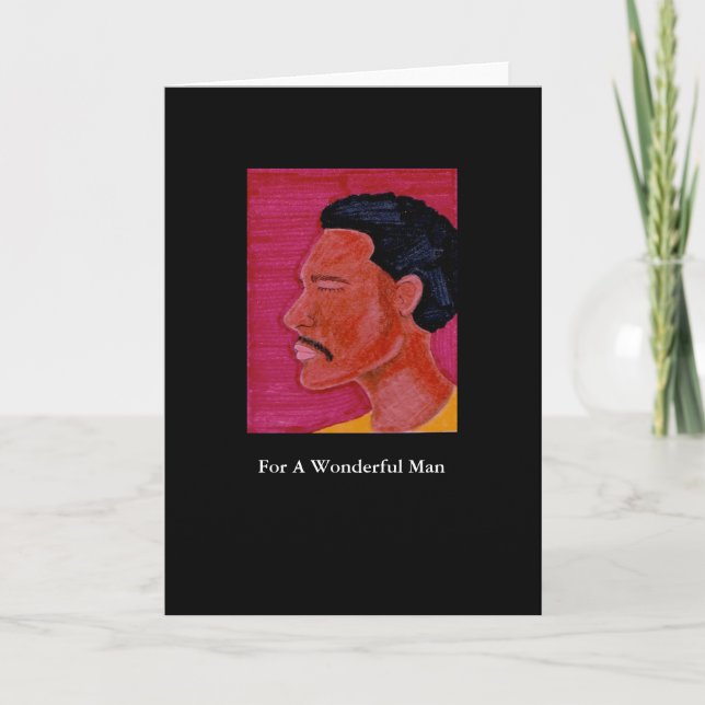 Tarjeta de felicitación del hombre (Anverso)