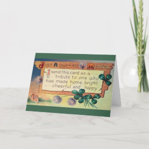 Tarjeta de felicitación del homenaje del Día de la