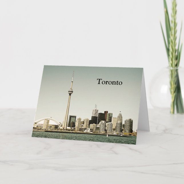 Tarjeta de felicitación del horizonte de Toronto (Anverso)