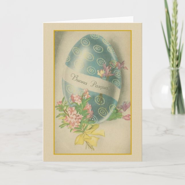 Tarjeta de felicitación del huevo de Pascua del (Anverso)