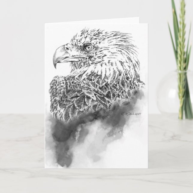 Tarjeta de felicitación del ilustracion de Eagle (Anverso)