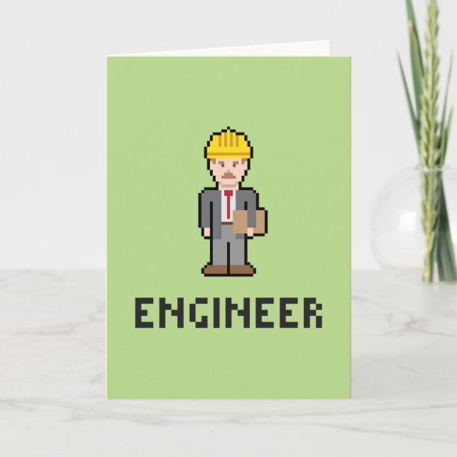 Tarjeta de felicitación del ingeniero del pixel (Anverso)