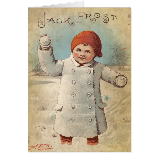 Tarjeta de felicitación del invierno de Jack Frost