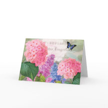 Tarjeta de felicitación del jardín de flores de Re