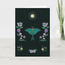 Tarjeta de felicitación del jardín de la polilla l