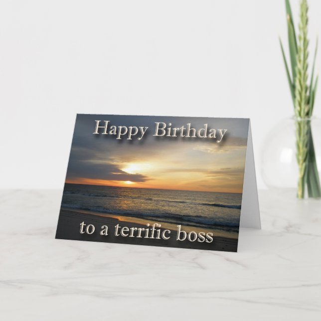 Tarjeta de felicitación del Jefe de Cumpleaños del (Anverso)