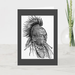 Tarjeta de felicitación del jefe indio