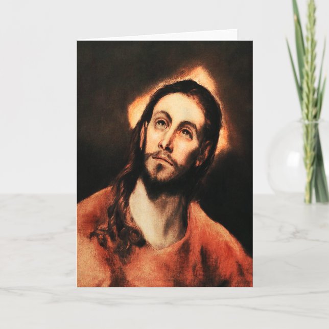 Tarjeta de felicitación del Jesucristo de El Greco (Anverso)