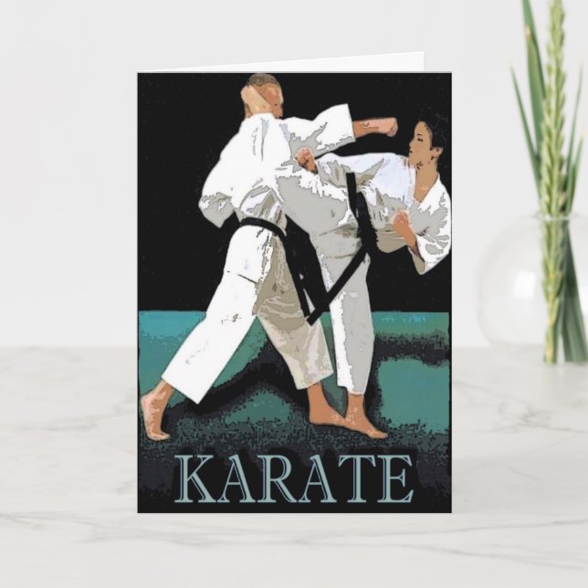 Tarjeta de felicitación del karate (Anverso)