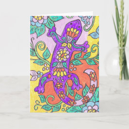 Tarjeta de felicitación del lagarto de Talavera