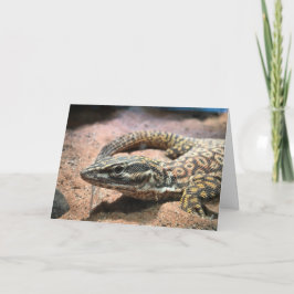 tarjeta de felicitación del lagarto (mensaje