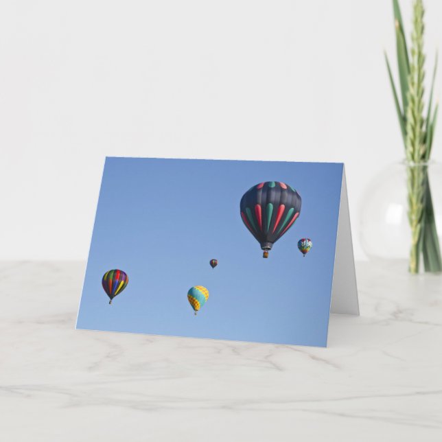 Tarjeta de felicitación del lanzamiento del globo (Anverso)