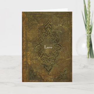 Tarjeta de felicitación del libro de amor de hace 