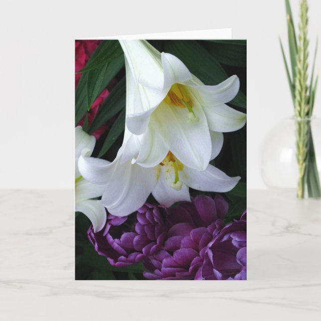 Tarjeta de felicitación del lirio (Anverso)