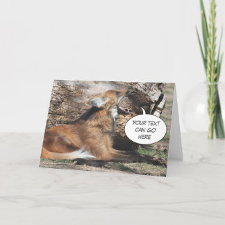 Tarjeta de felicitación del lobo crinado