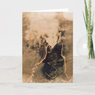 Tarjeta de felicitación del lobo del nativo